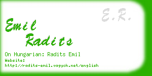 emil radits business card